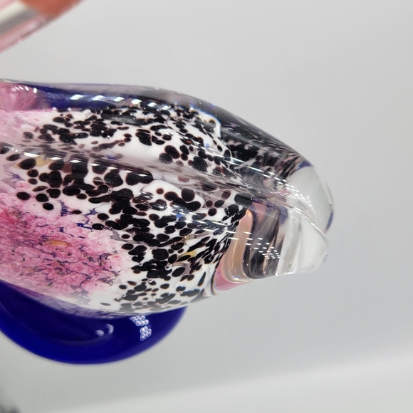 Vintage Murano Hand Blown Art Glass Pelican Bird Multicolo Figurine Paper Weight - Picture 7 of 9